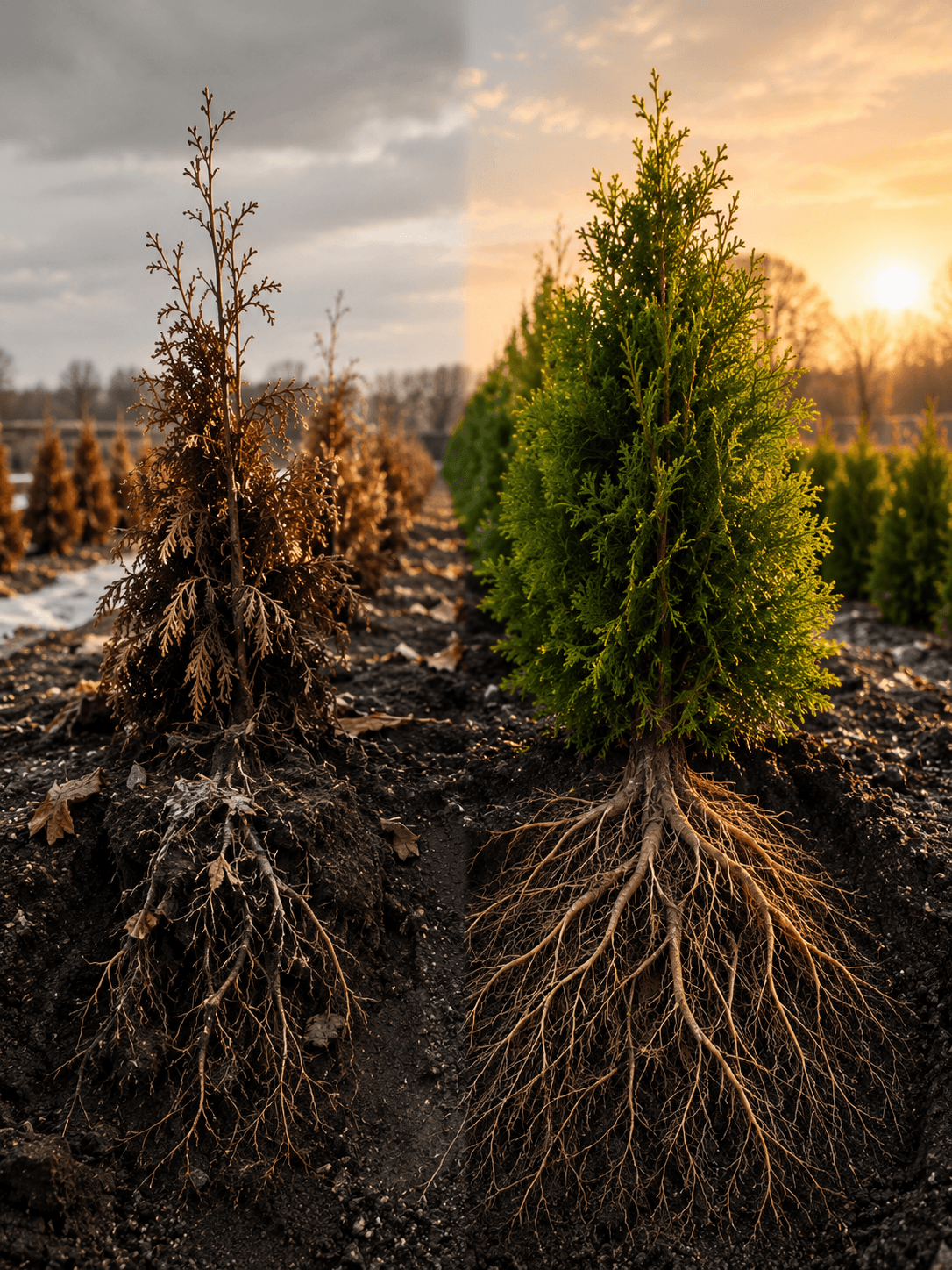 Nursery stock surviving winter